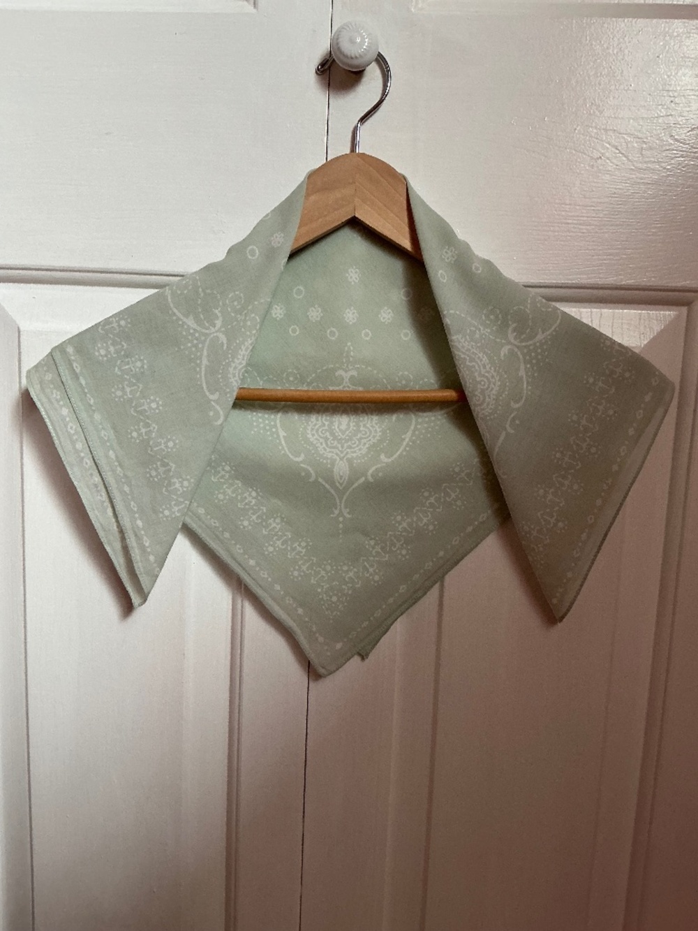 Madewell organic cotton bandana in light seafoam blue festival